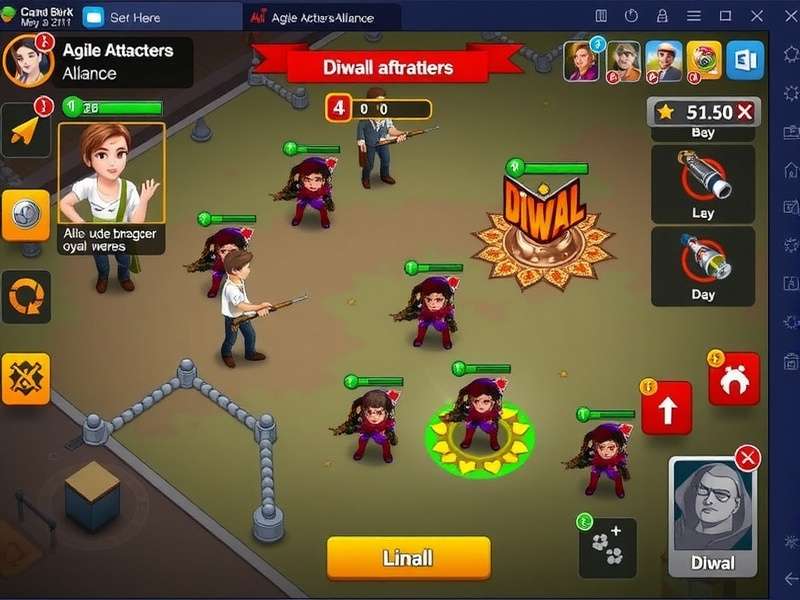 Agile Attackers Alliance gameplay screenshot showing strategic battle